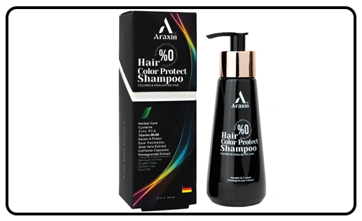 شامپو تثبیت کننده رنگ و تقویت‌کننده مو آراکسین 