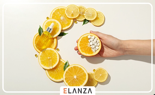 ویتامین c  برای رفع جوش